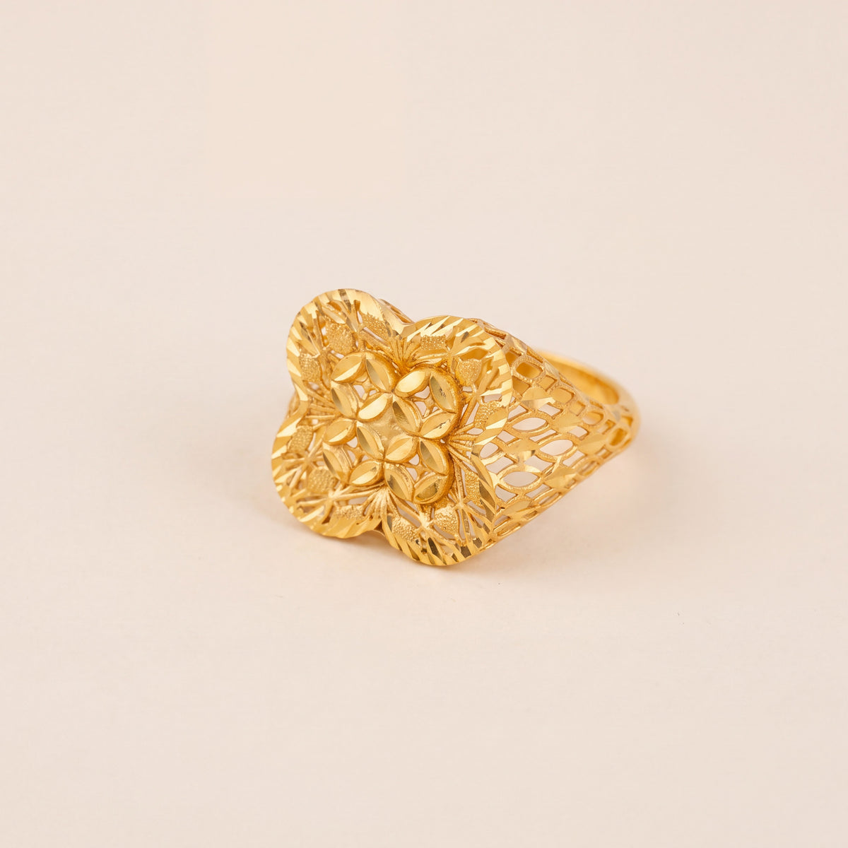 3D RP Rings (D144), 925 silver 24K gold plated