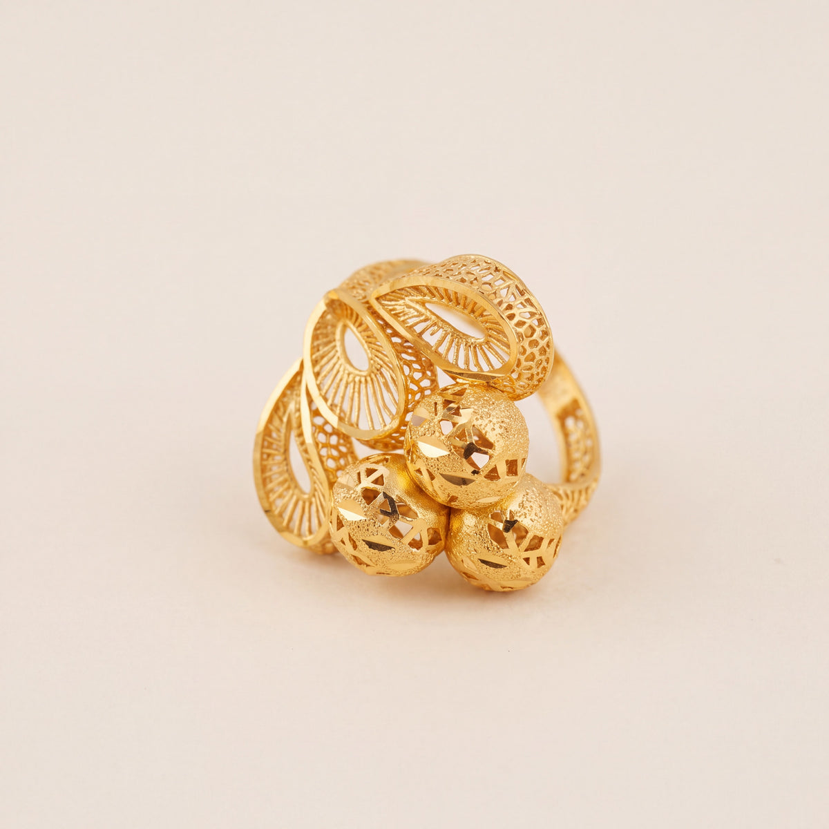 3D RP Rings (D147), 925 silver 24K gold plated