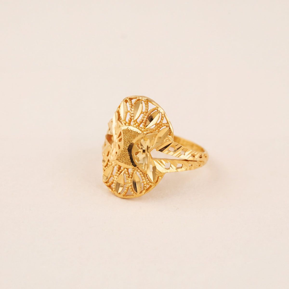 3D RP Rings (D163), 925 silver 24K gold plated