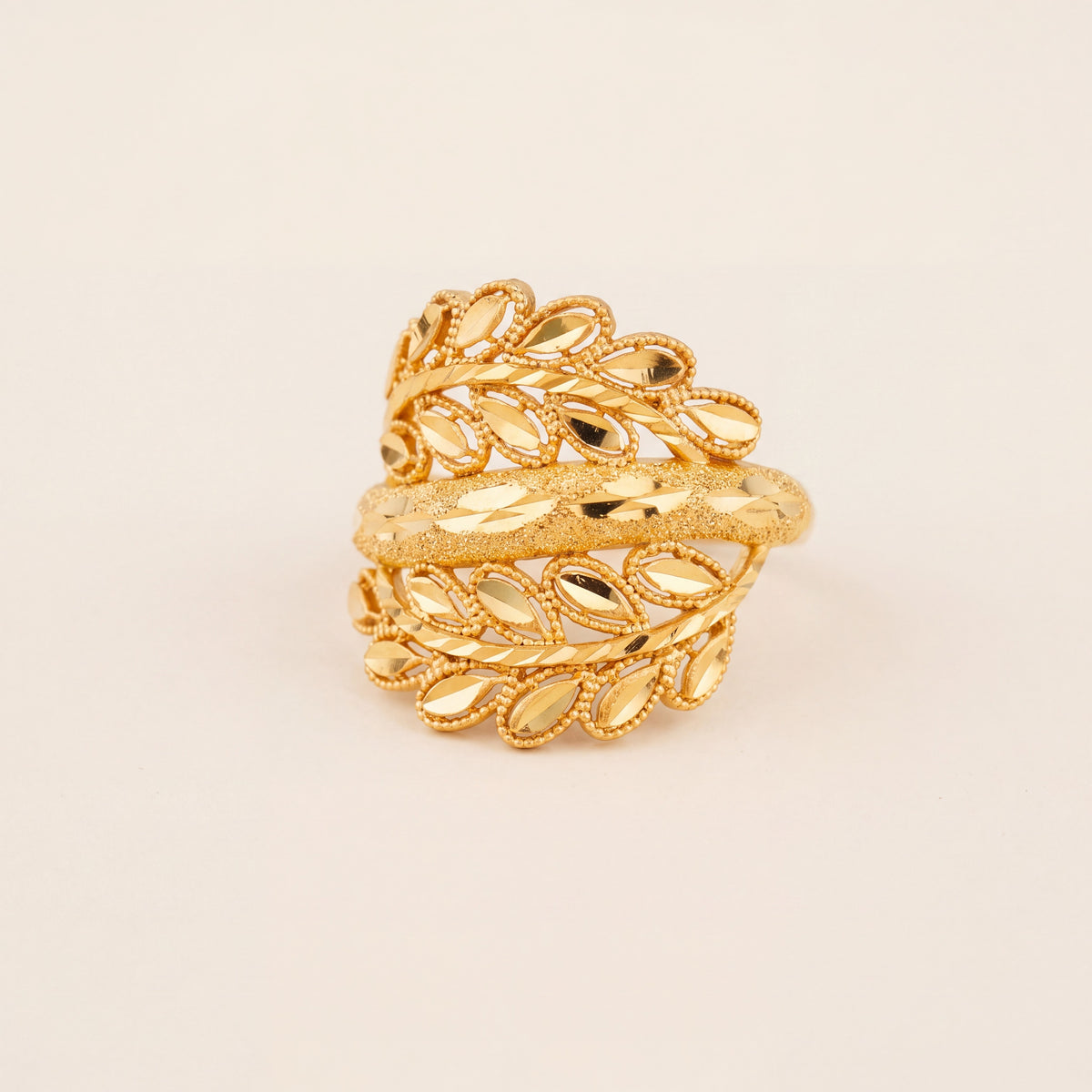 3D RP Rings (D164), 925 silver 24K gold plated
