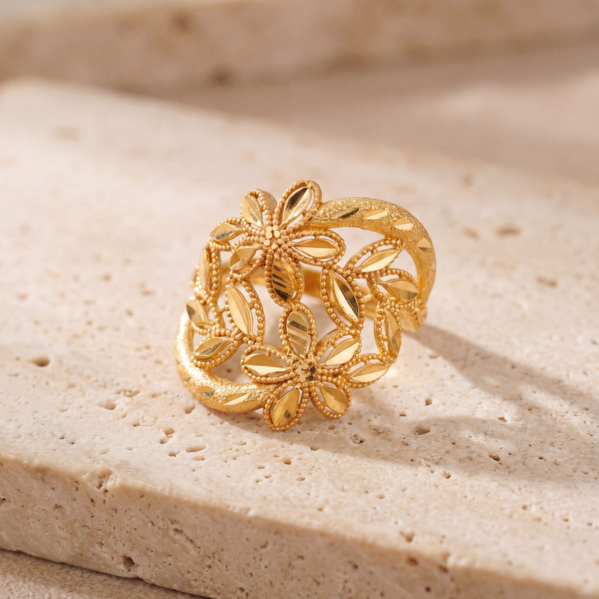 3D RP Rings (D169) on travertine
