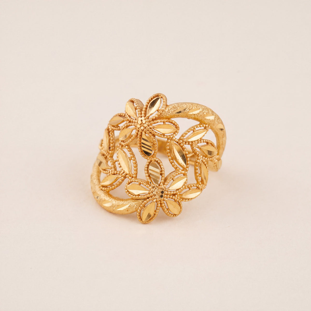 3D RP Rings (D169), 925 silver 24K gold plated