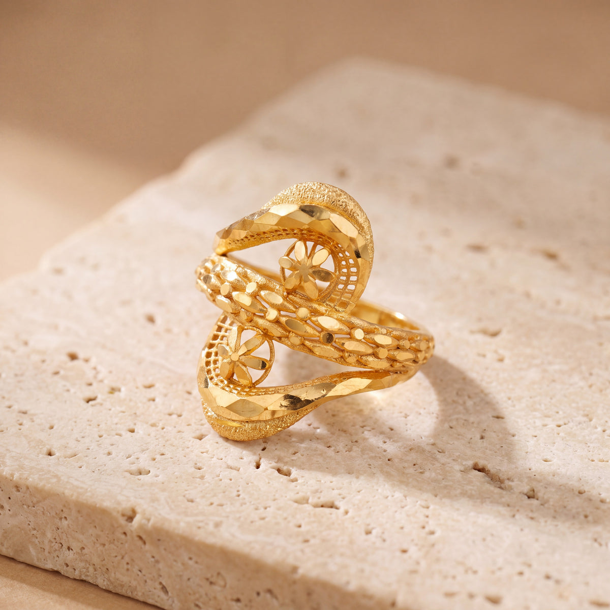 3D RP Rings (D173) on travertine