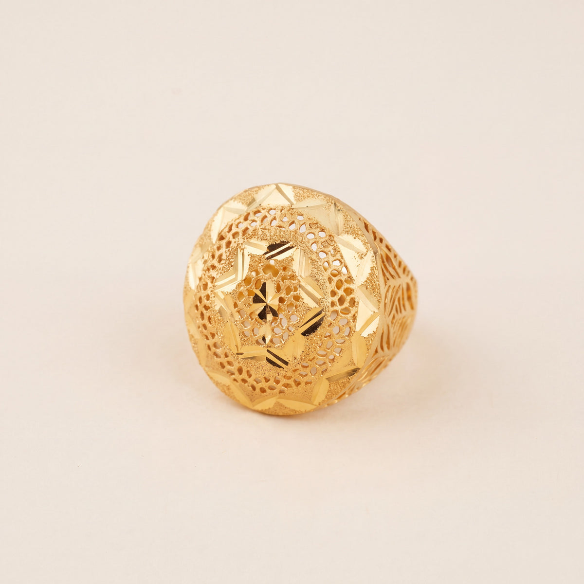 3D RP Rings (D189), 925 silver 24K gold plated