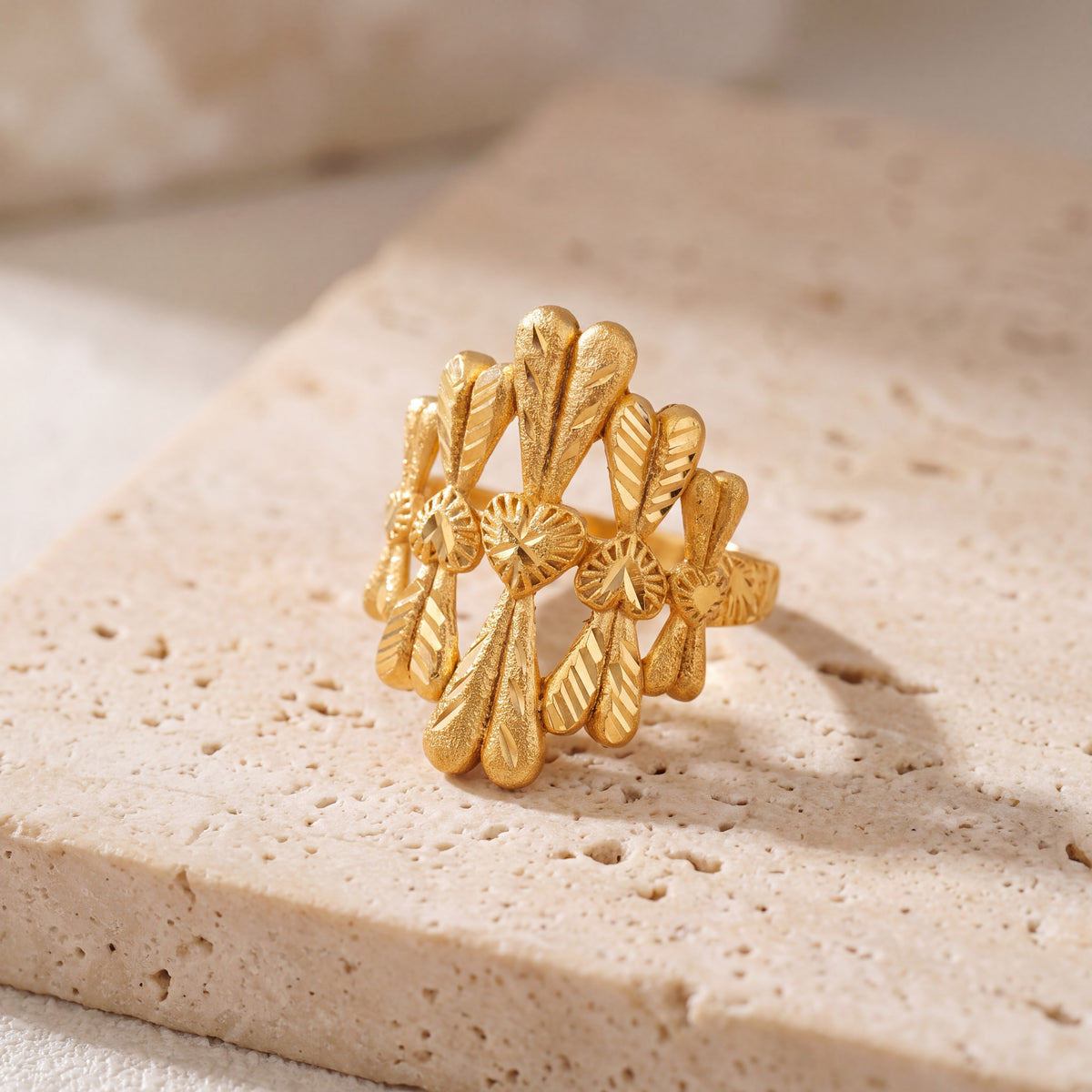 3D RP Rings (D193) on travertine