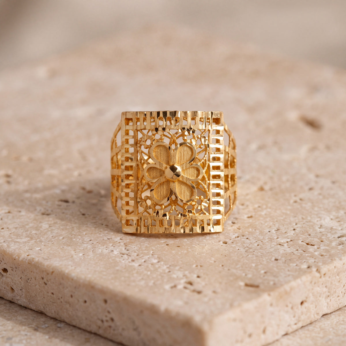 3D RP Rings (D2) on travertine