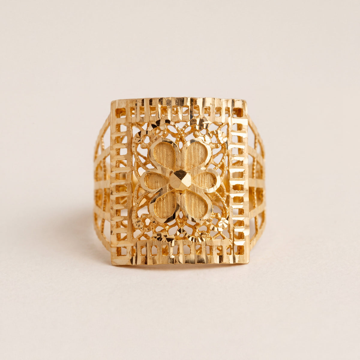 3D RP Rings (D2), 925 silver 24K gold plated