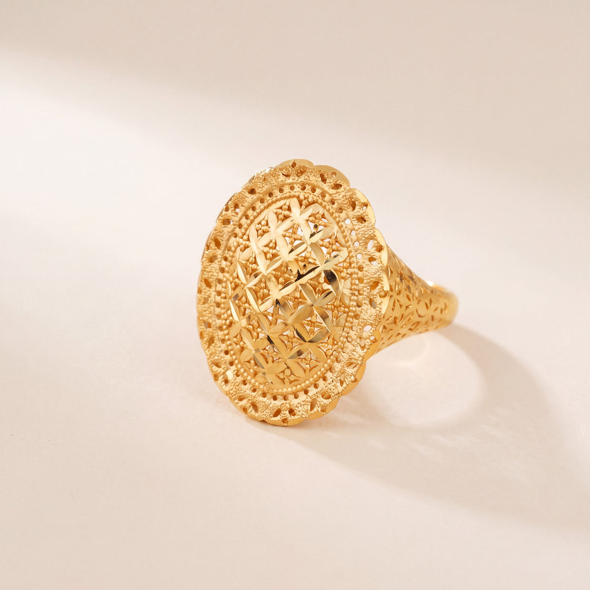 3D RP Rings (D202), 925 silver 24K gold plated