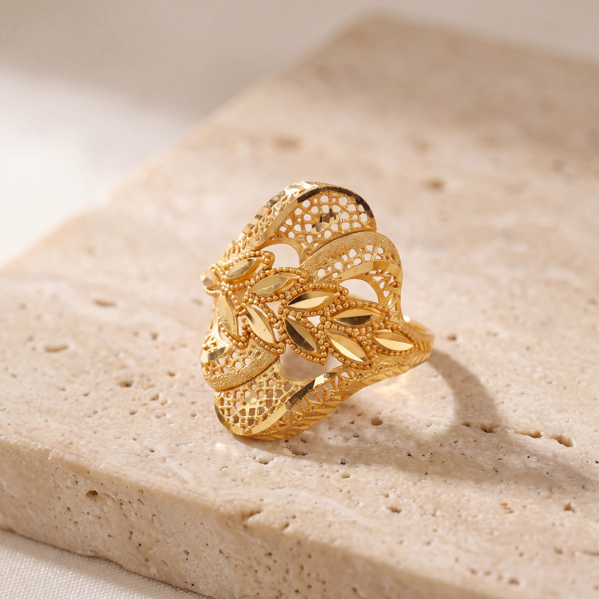 3D RP Rings (D204) on travertine