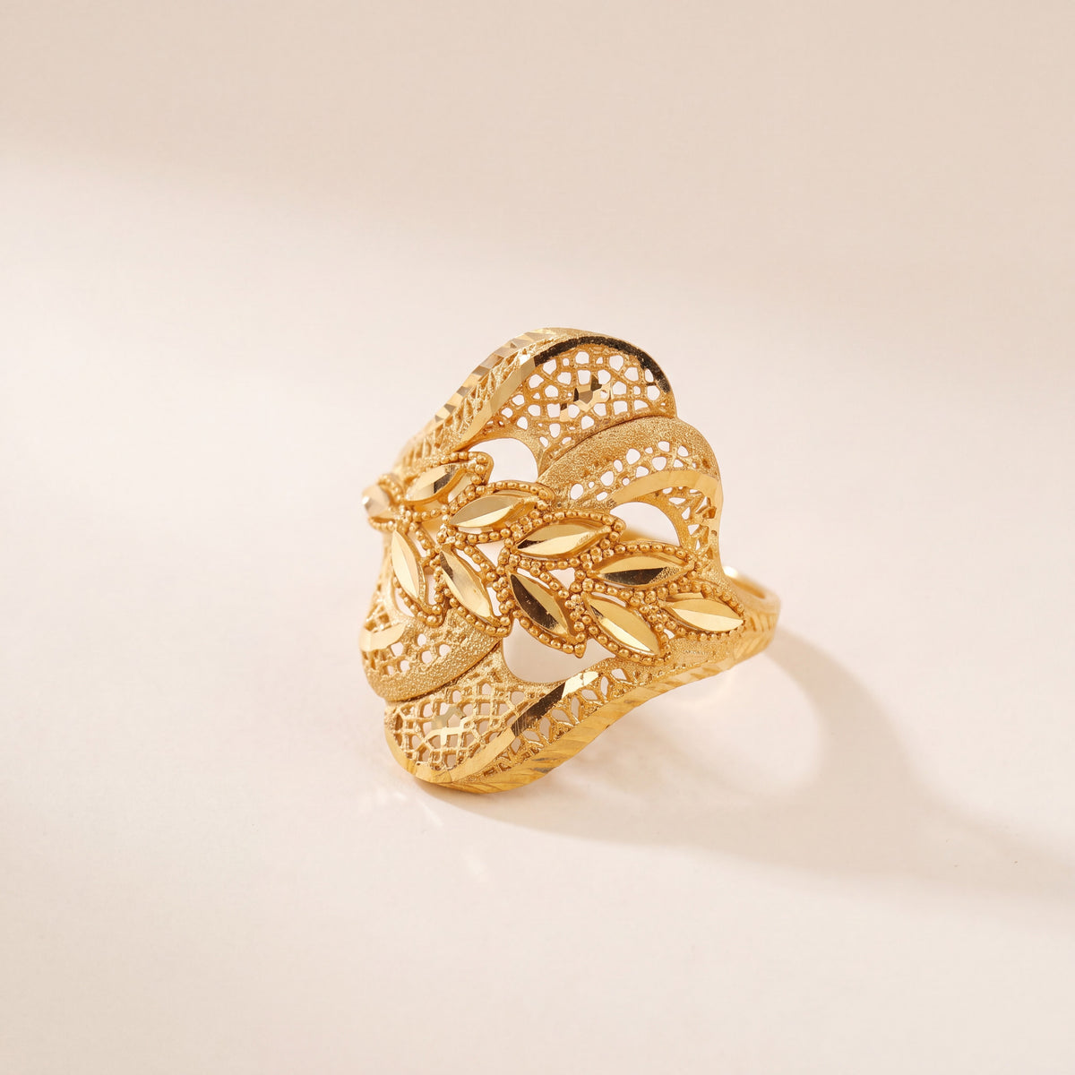 3D RP Rings (D204), 925 silver 24K gold plated