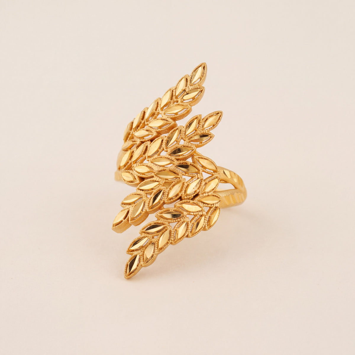 3D RP Rings (D214), 925 silver 24K gold plated