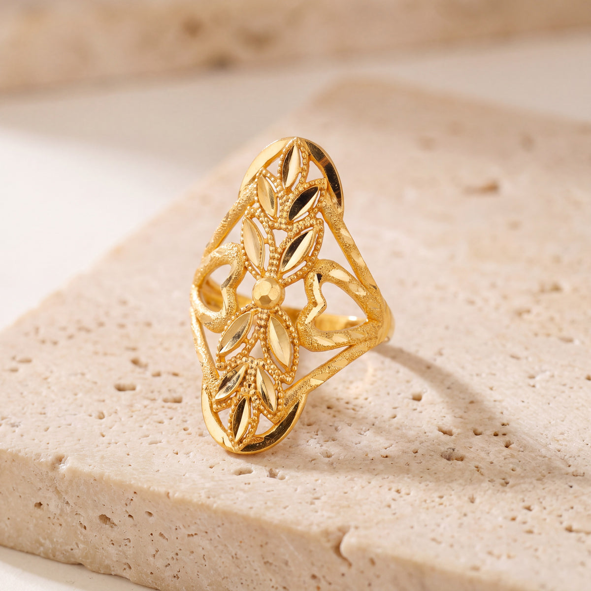 3D RP Rings (D221) on travertine