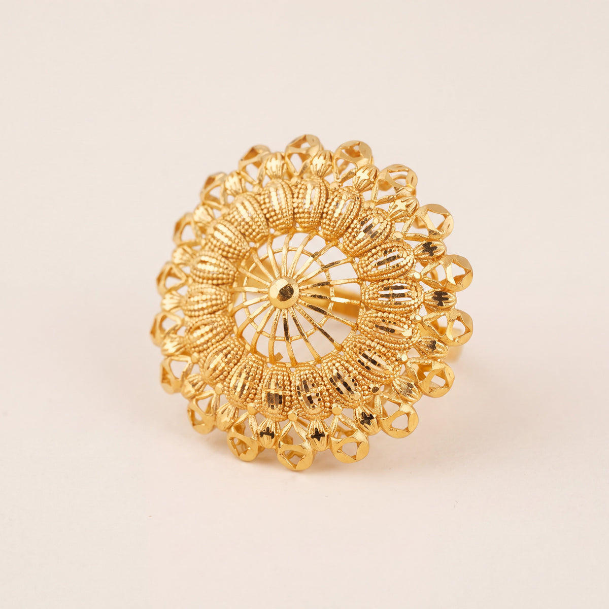 3D RP Rings (D224), 925 silver 24K gold plated