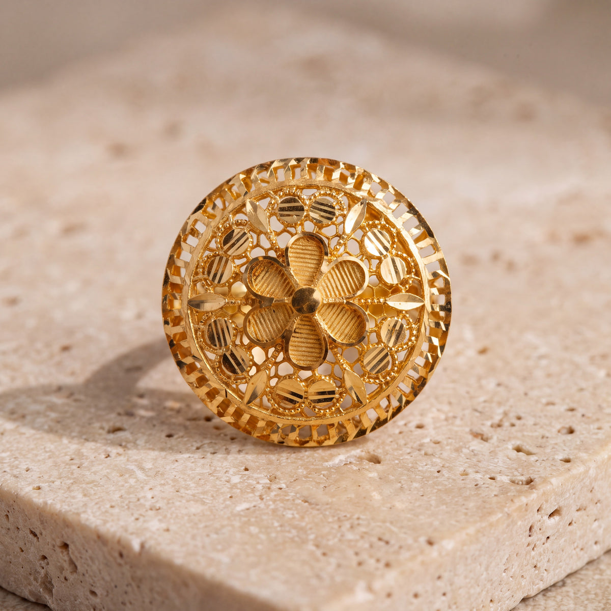 3D RP Rings (D23) on travertine