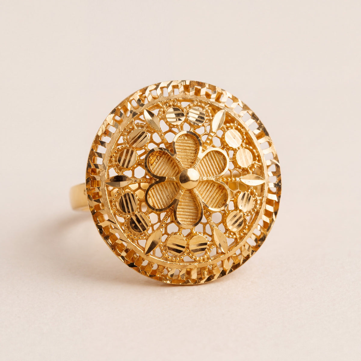 3D RP Rings (D23), 925 silver 24K gold plated