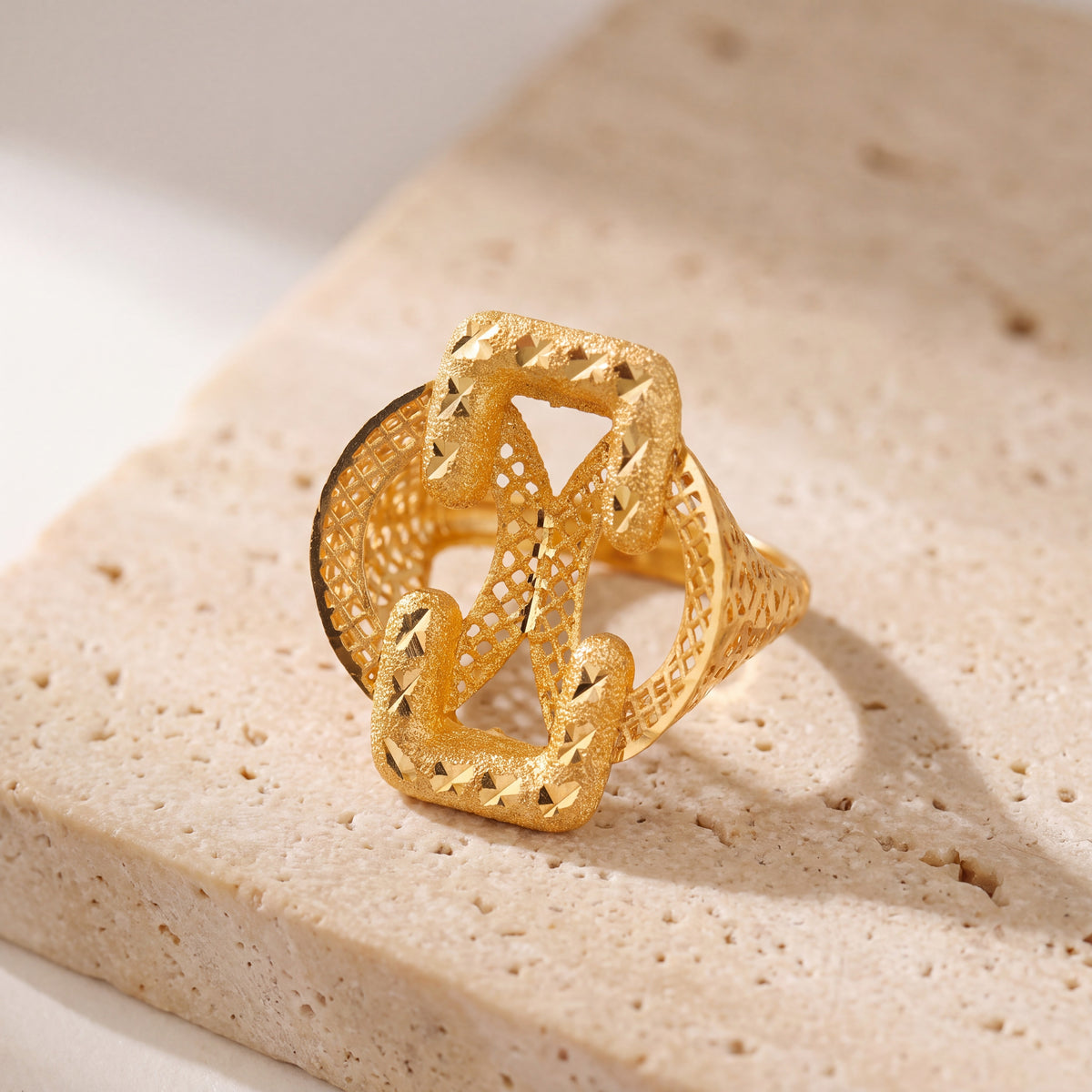 3D RP Rings (D231) on travertine