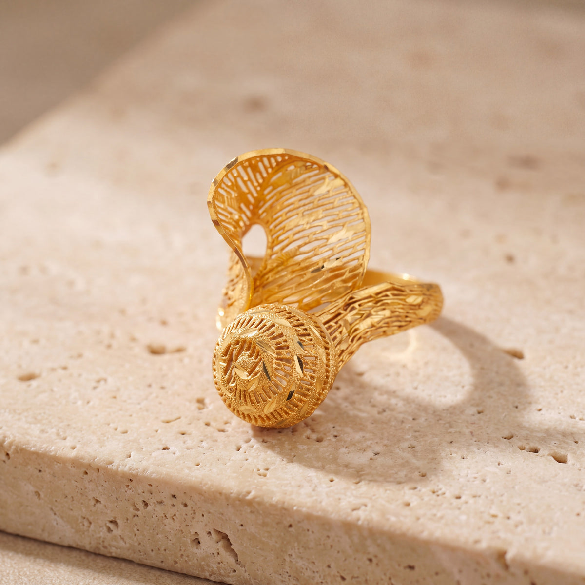 3D RP Rings (D234) on travertine