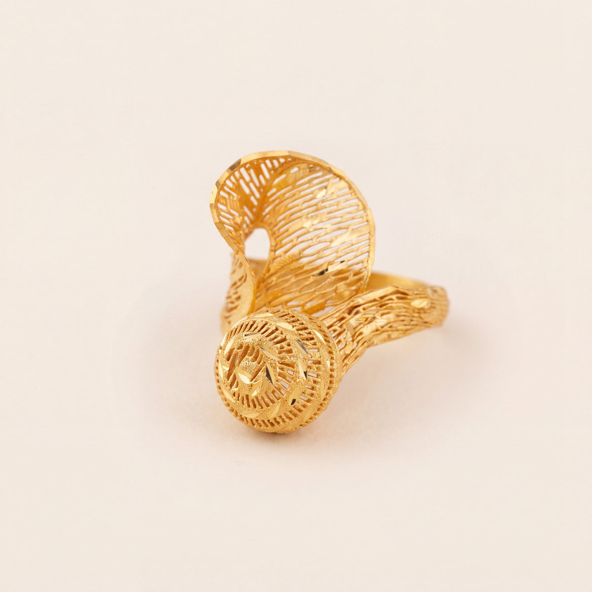 3D RP Rings (D234), 925 silver 24K gold plated