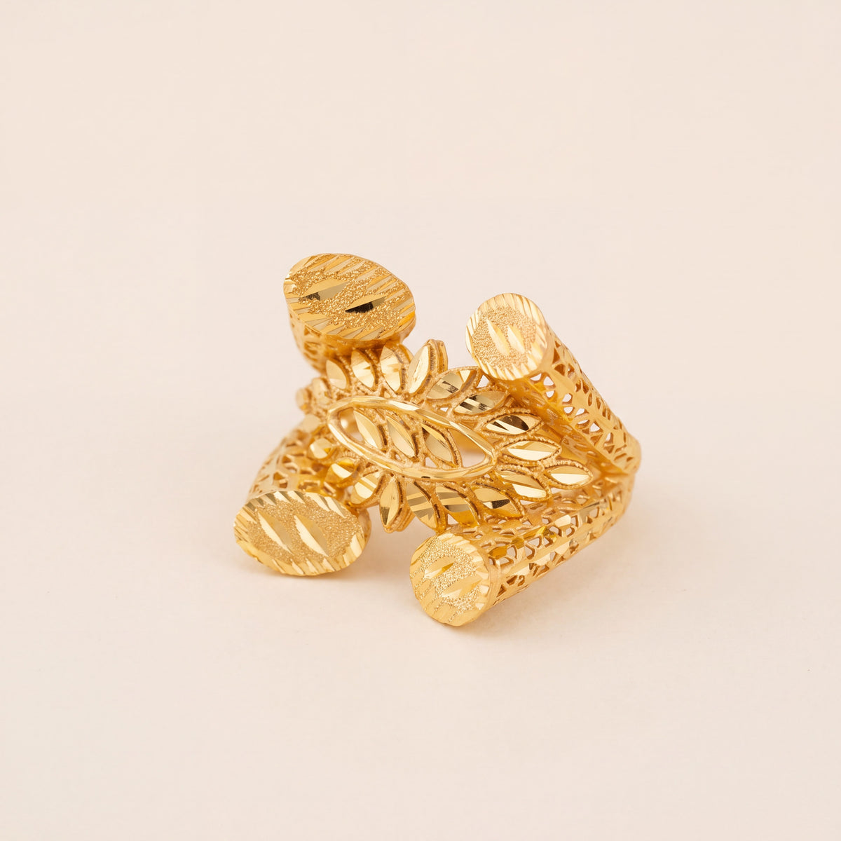 3D RP Rings (D239), 925 silver 24K gold plated