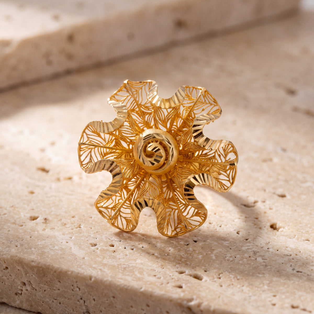 3D RP Rings (D24) on travertine