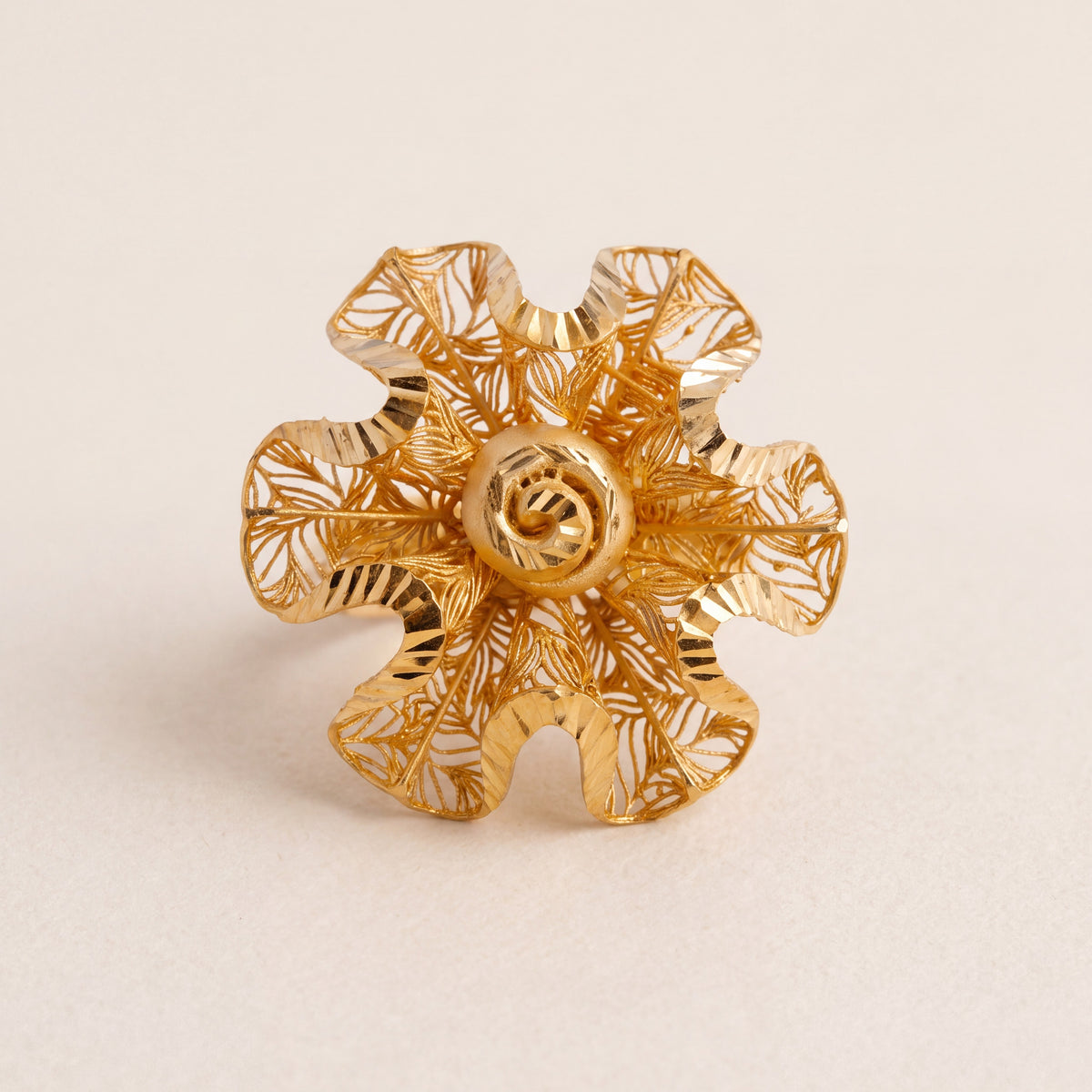 3D RP Rings (D24), 925 silver 24K gold plated