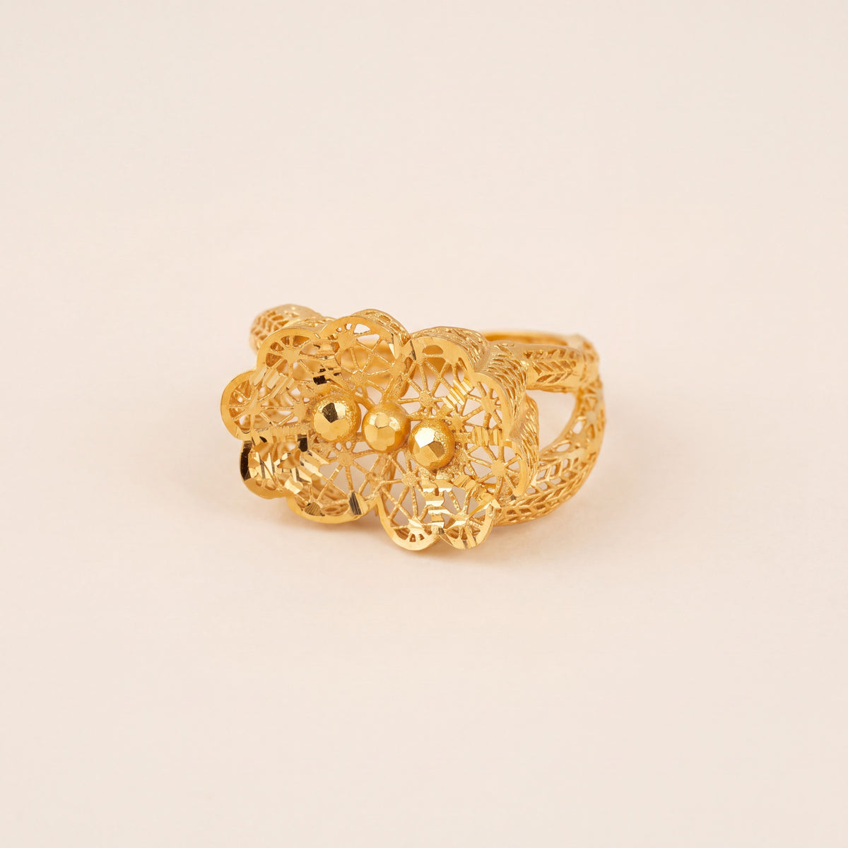 3D RP Rings (D241), 925 silver 24K gold plated