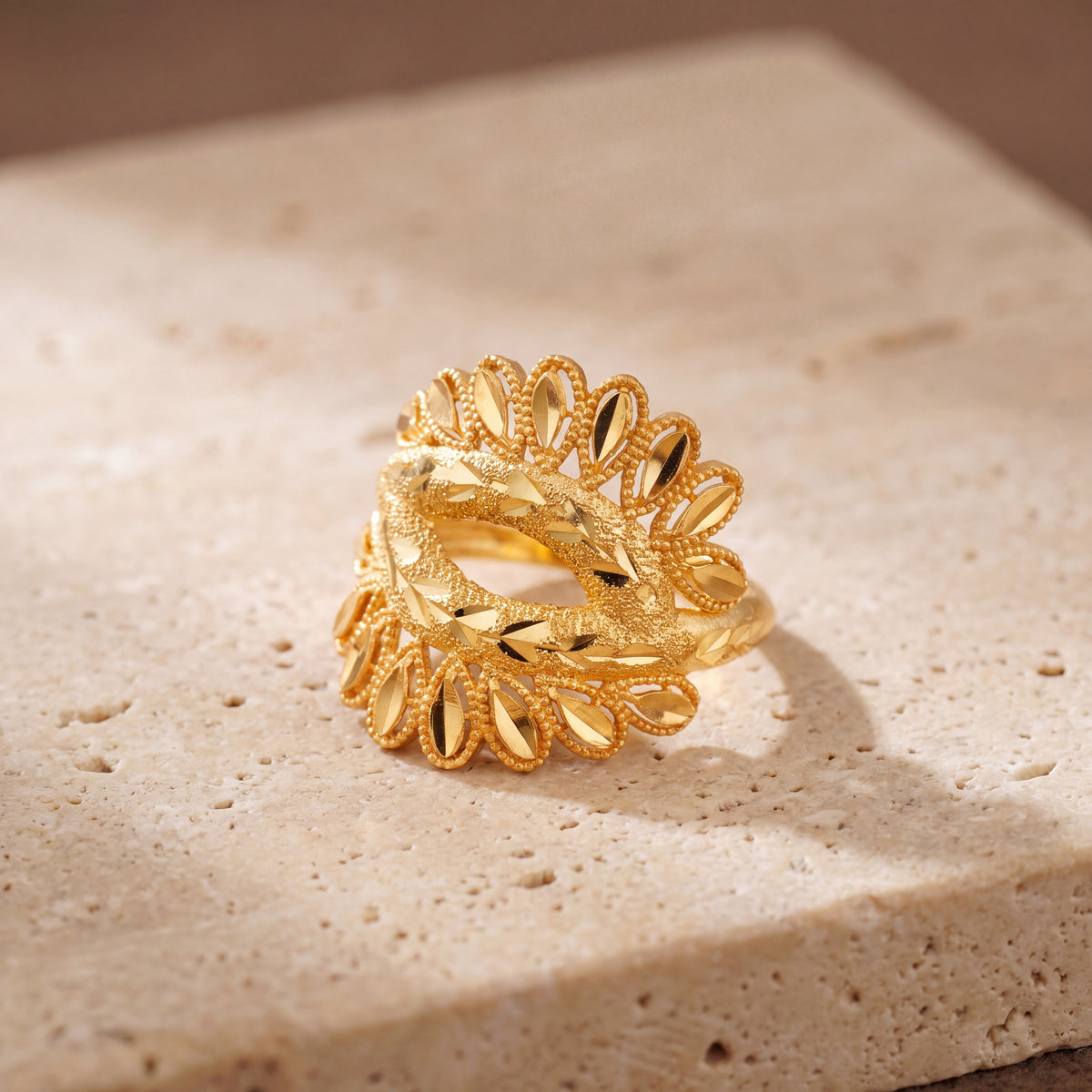 3D RP Rings (D243) on travertine