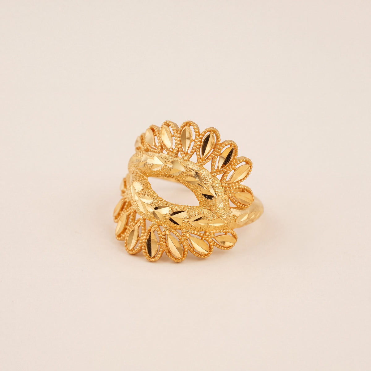 3D RP Rings (D243), 925 silver 24K gold plated