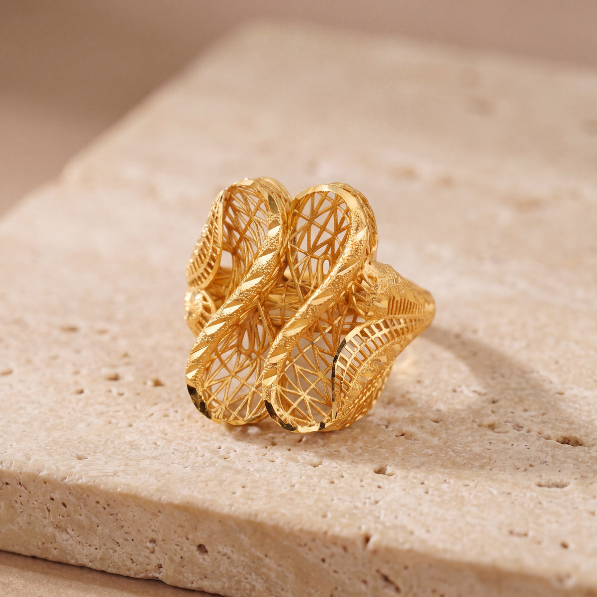 3D RP Rings (D246) on travertine