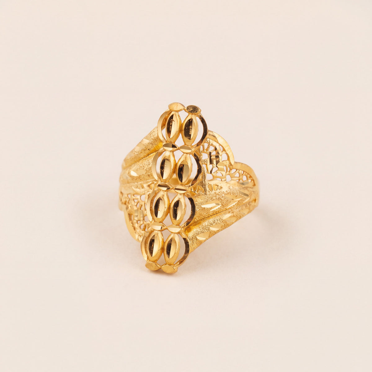 3D RP Rings (D248), 925 silver 24K gold plated