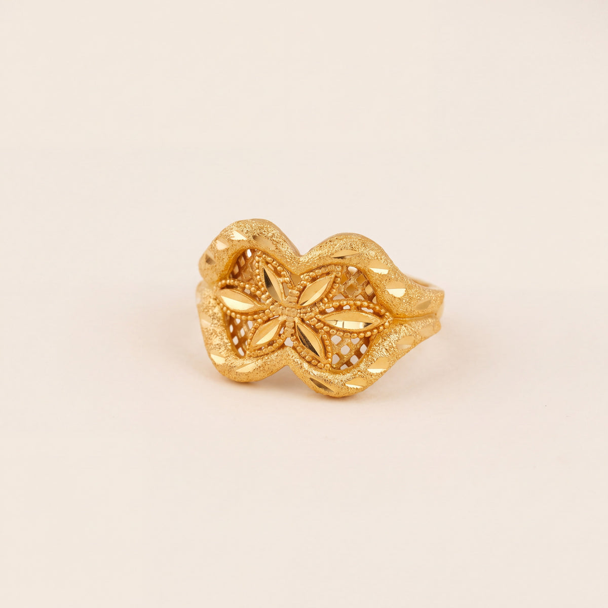 3D RP Rings (D249), 925 silver 24K gold plated