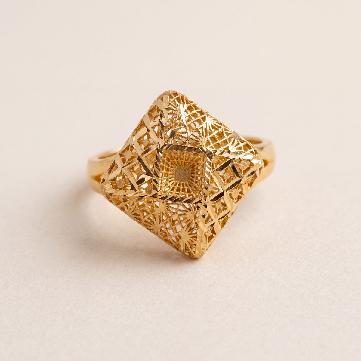 3D RP Rings (D25), 925 silver 24K gold plated