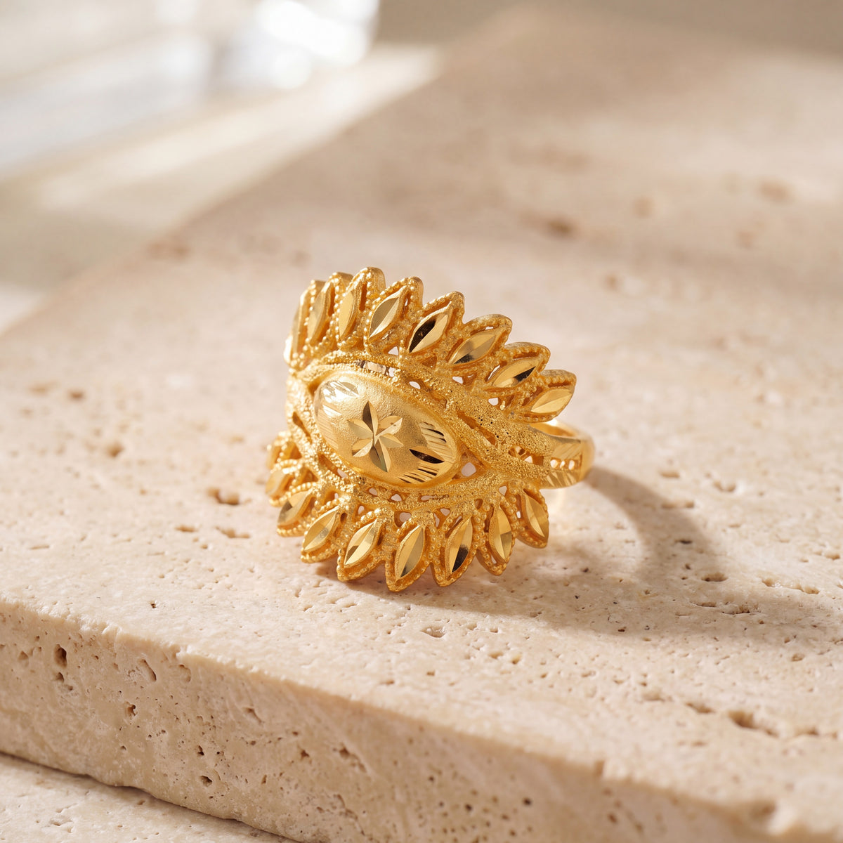 3D RP Rings (D251) on travertine