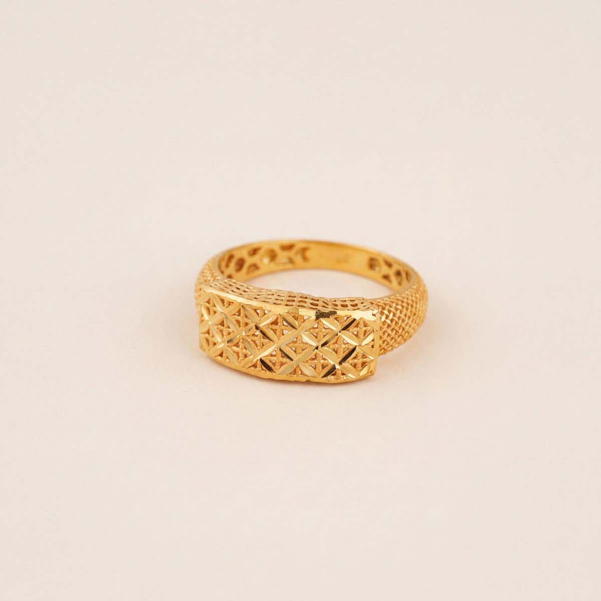 3D RP Rings (D254), 925 silver 24K gold plated