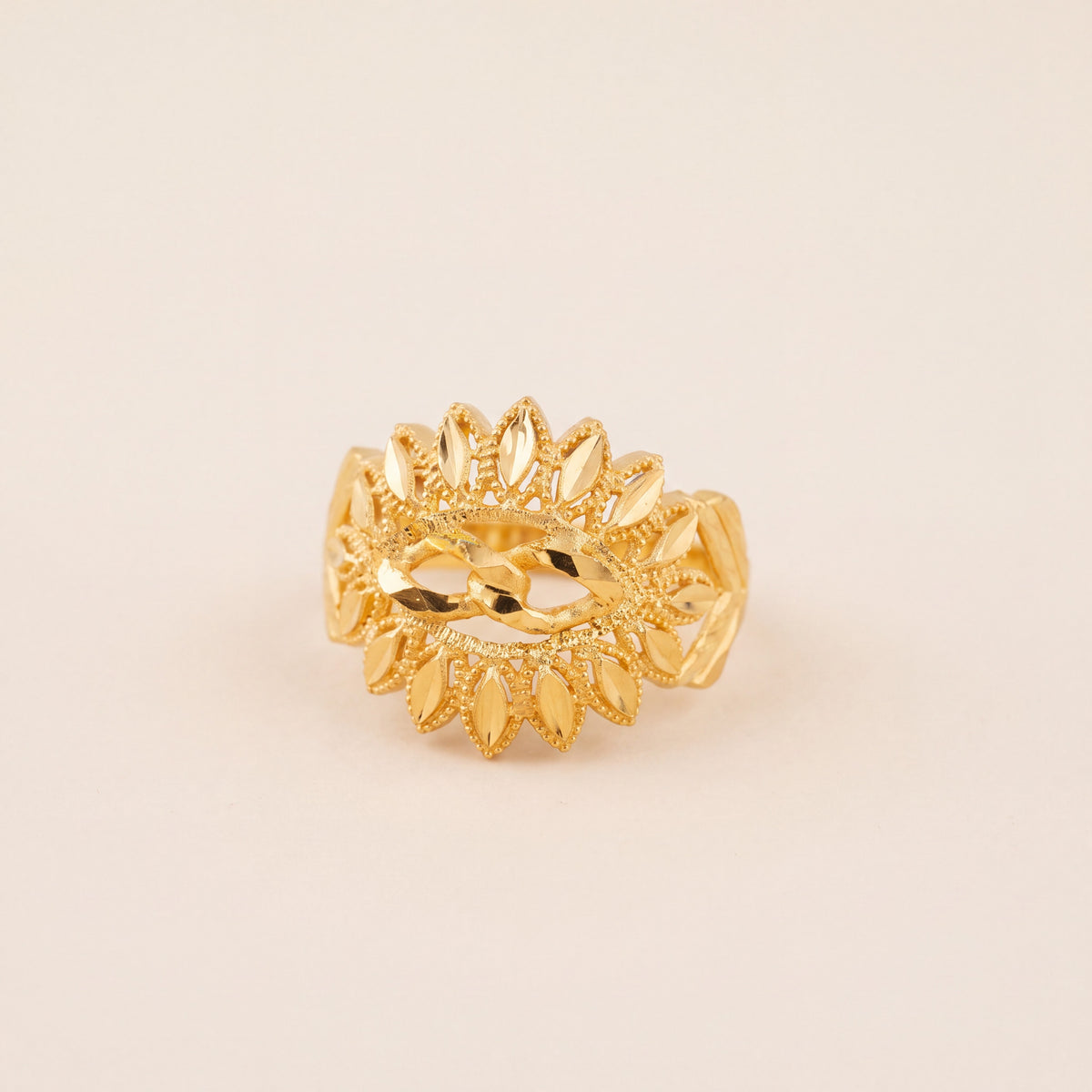 3D RP Rings (D259), 925 silver 24K gold plated