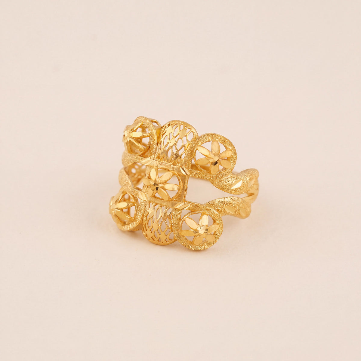 3D RP Rings (D260), 925 silver 24K gold plated