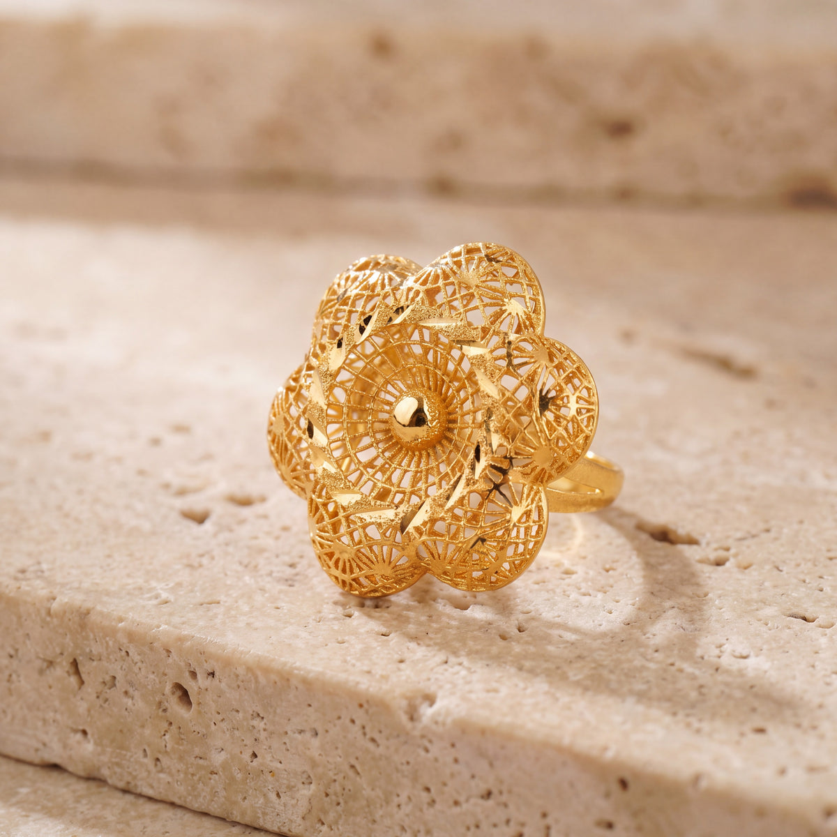 3D RP Rings (D266) on travertine