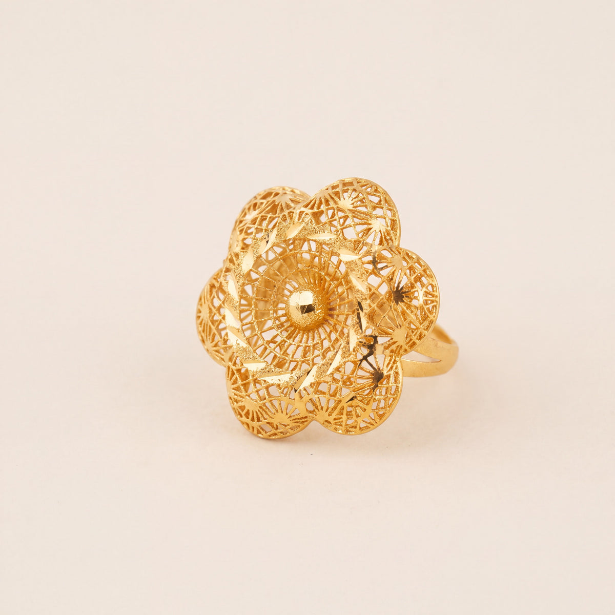 3D RP Rings (D266), 925 silver 24K gold plated