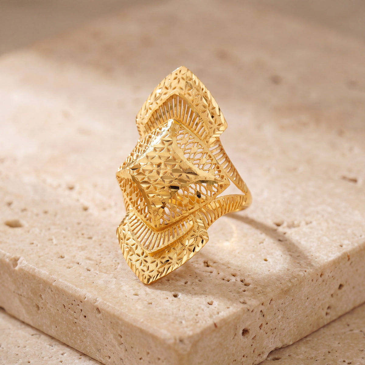 3D RP Rings (D272) on travertine