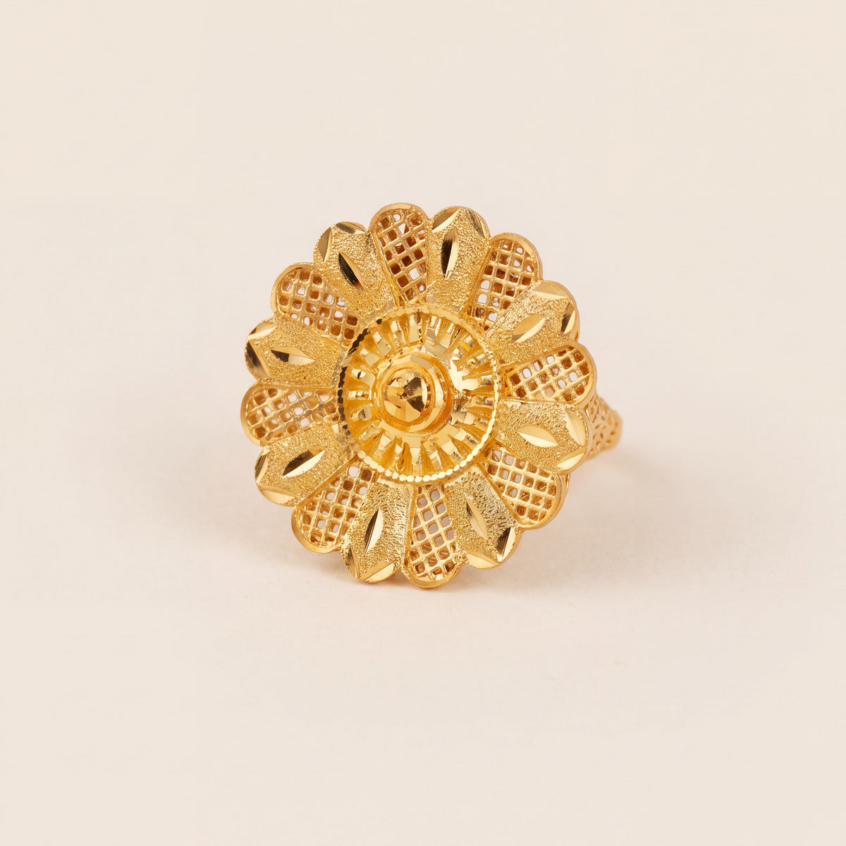 3D RP Rings (D278), 925 silver 24K gold plated