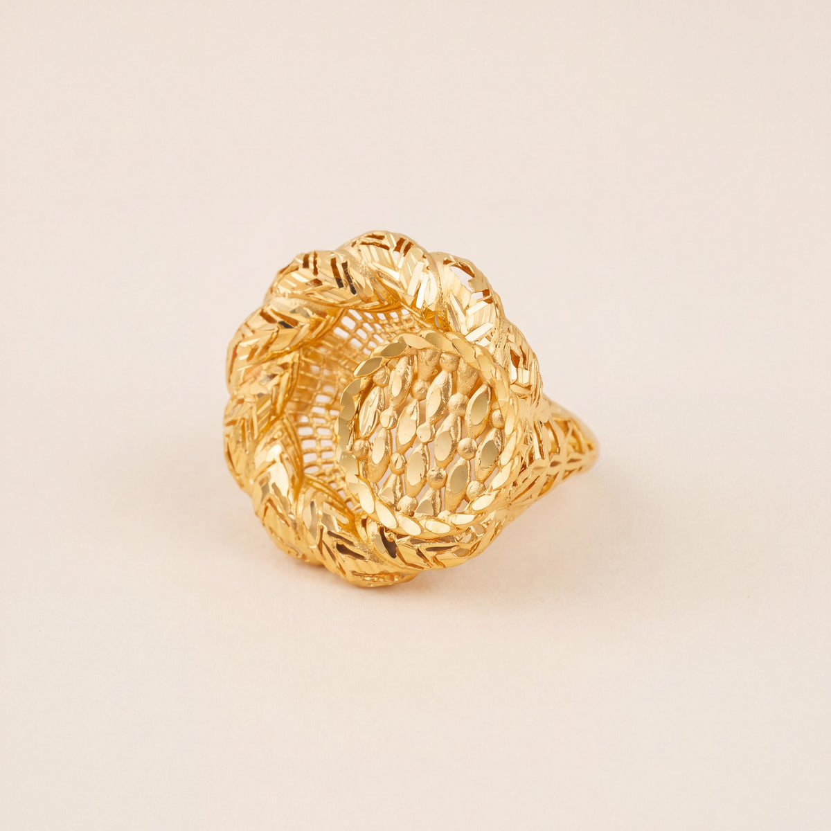 3D RP Rings (D284), 925 silver 24K gold plated