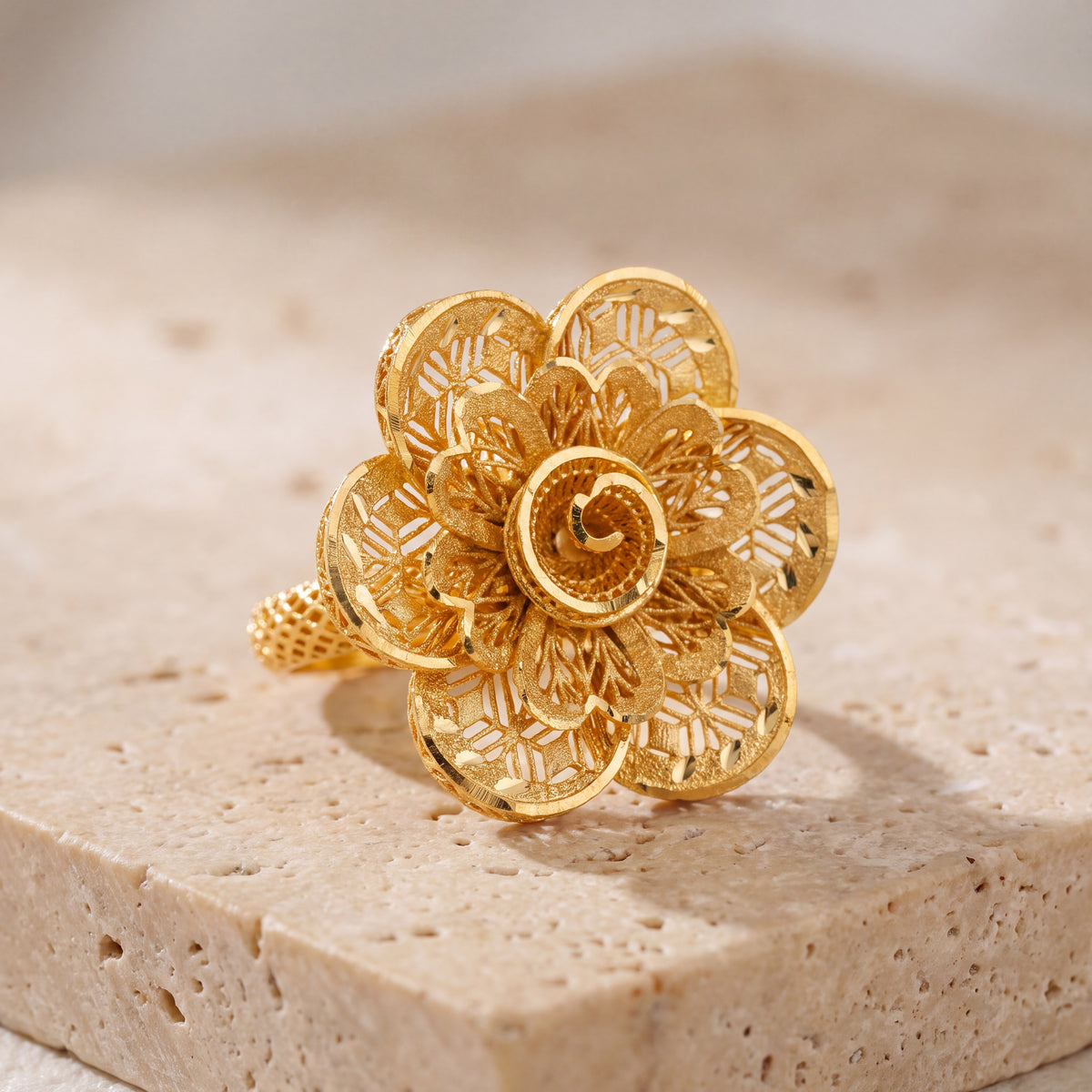 3D RP Rings (D287) on travertine