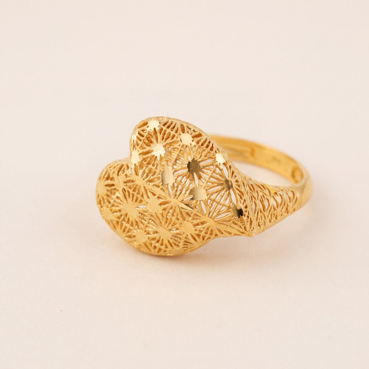 3D RP Rings (D290), 925 silver 24K gold plated