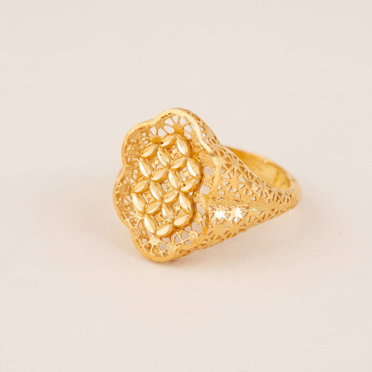 3D RP Rings (D292), 925 silver 24K gold plated