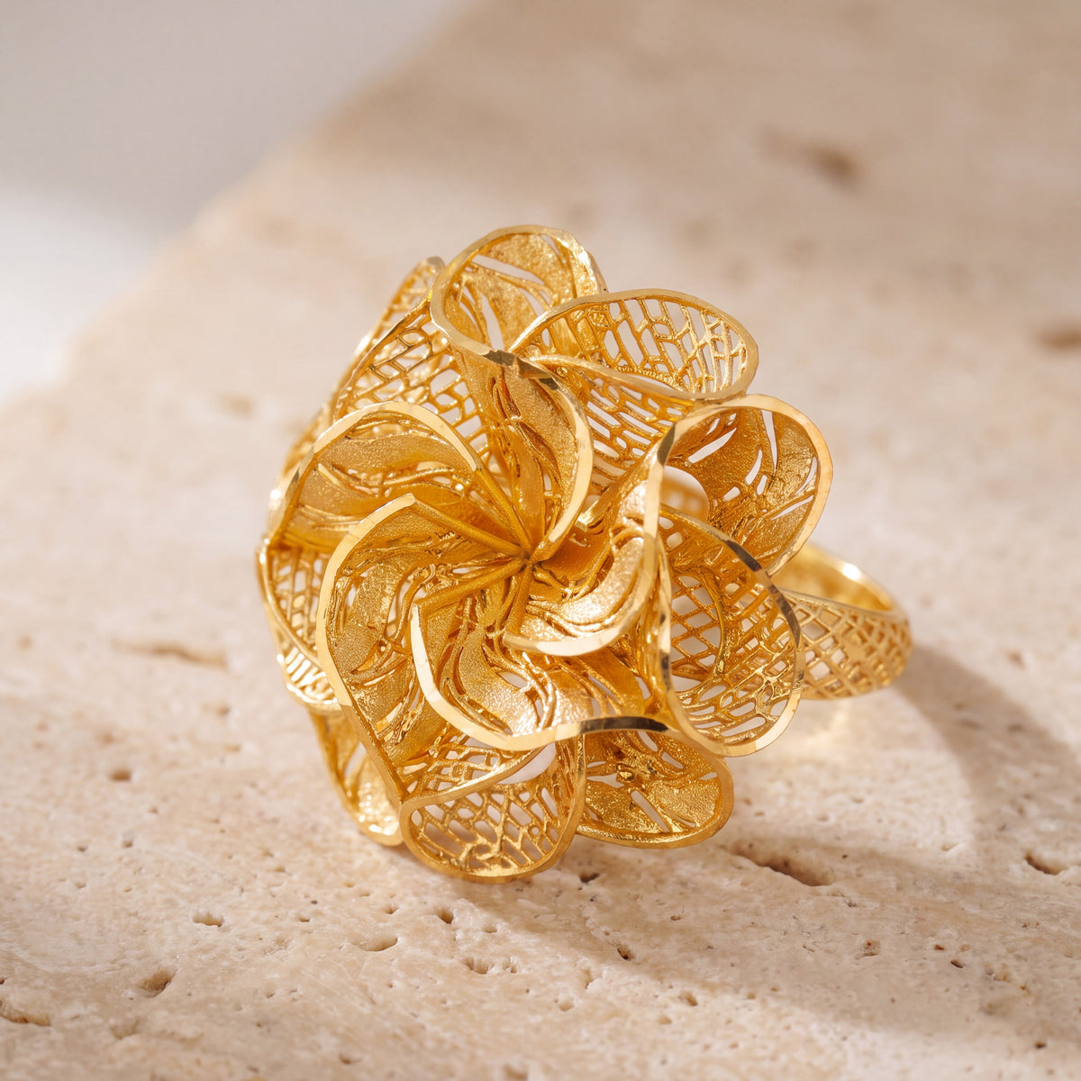 3D RP Rings (D293) on travertine
