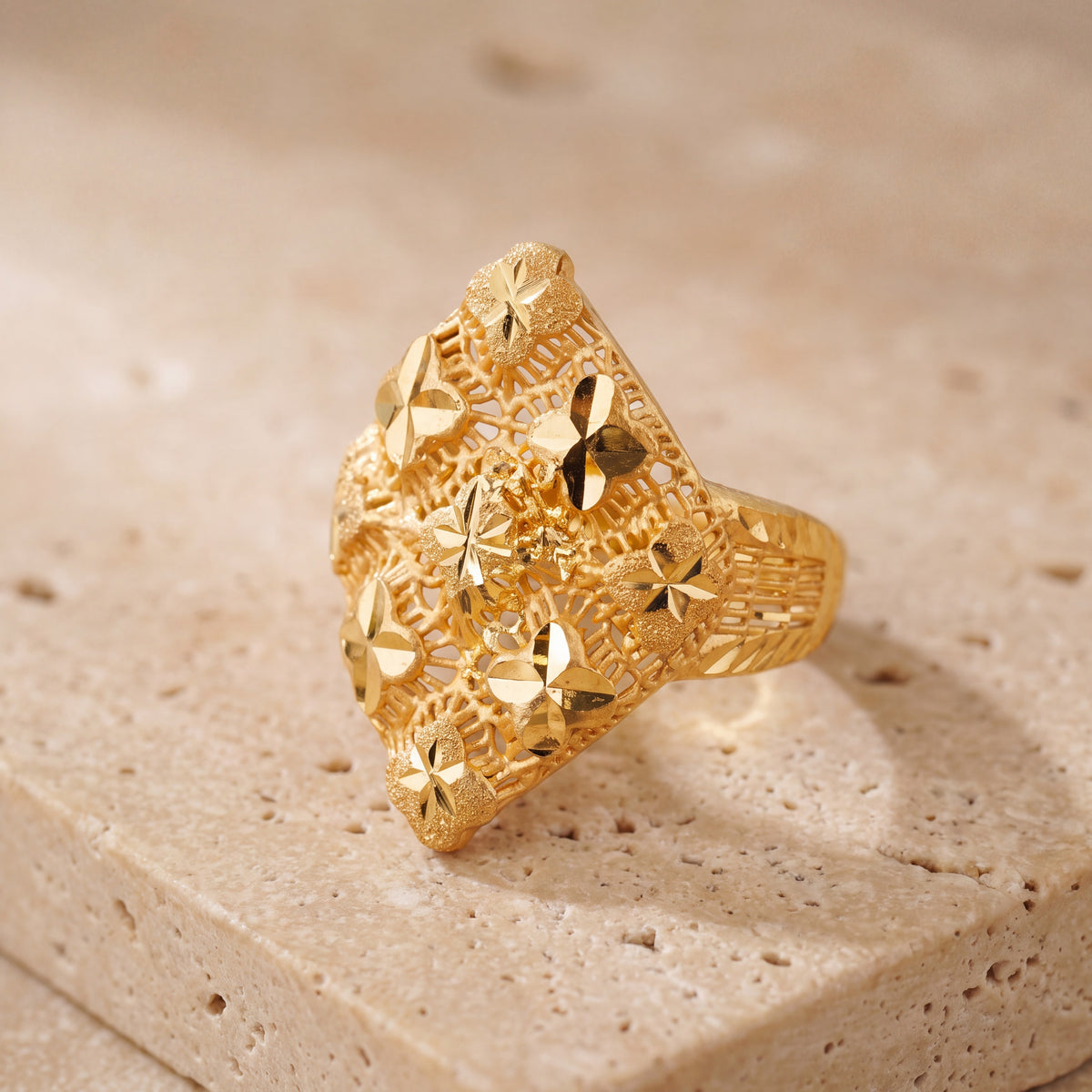 3D RP Rings (D294) on travertine