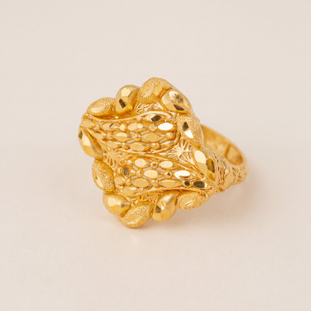 3D RP Rings (D304), 925 silver 24K gold plated