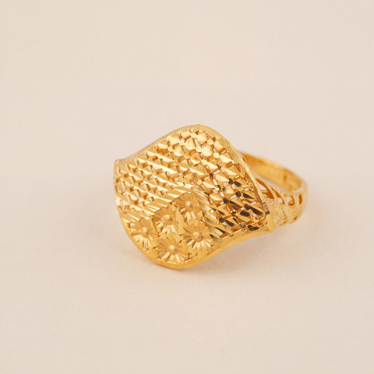 3D RP Rings (D307), 925 silver 24K gold plated