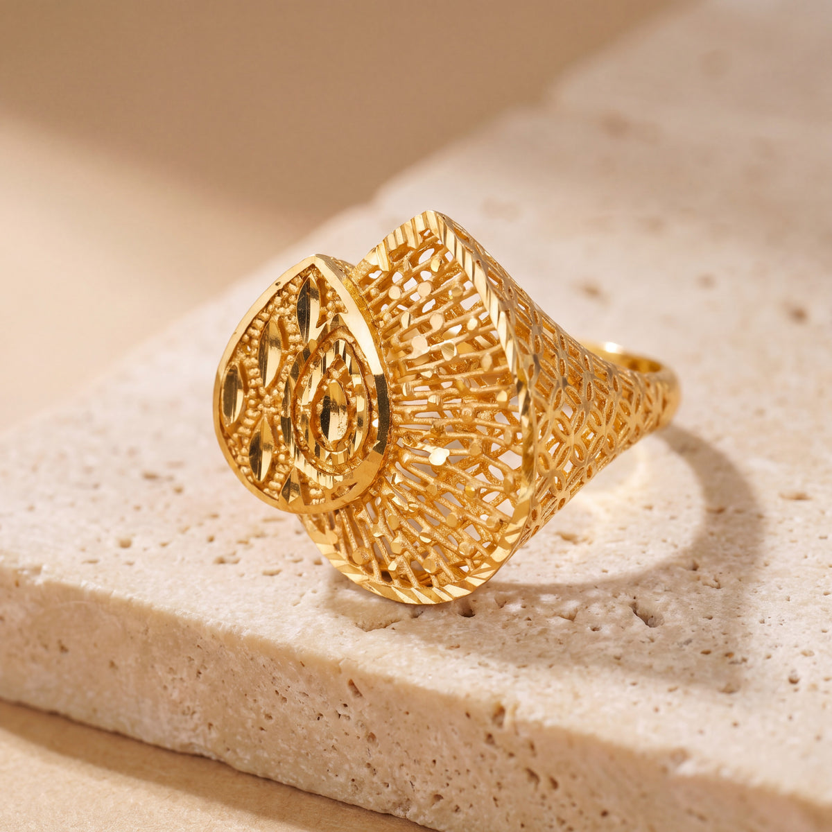 3D RP Rings (D308) on travertine