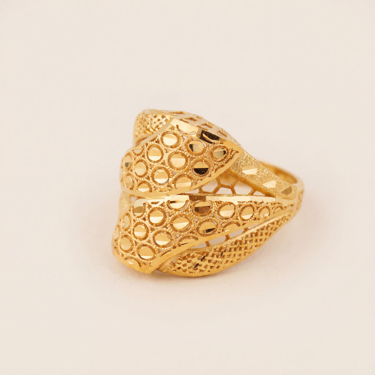 3D RP Rings (D315), 925 silver 24K gold plated